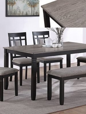 2325SET-LG PAIGE 6-PC DINETTE SET WITH BENCH