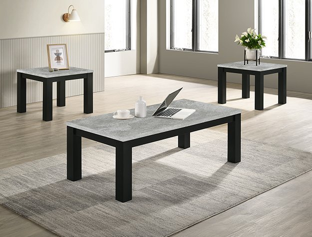 4168SET-CC THEO 3PK COCKTAIL SET-CONCRETE