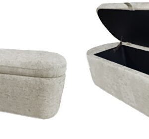 4924OT-BENCH PHILIPA STORAGE BENCH-OATMEAL TWEED