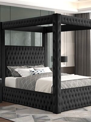 5114BK ANNABELLE CANOPY BED BLACK