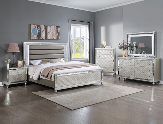SETB1680 CRISTIAN BEDROOM GROUP CHAMPAGNE