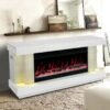 a91-2_orig.jpeg A91 TV STAND W/FIREPLACE (WHITE)
