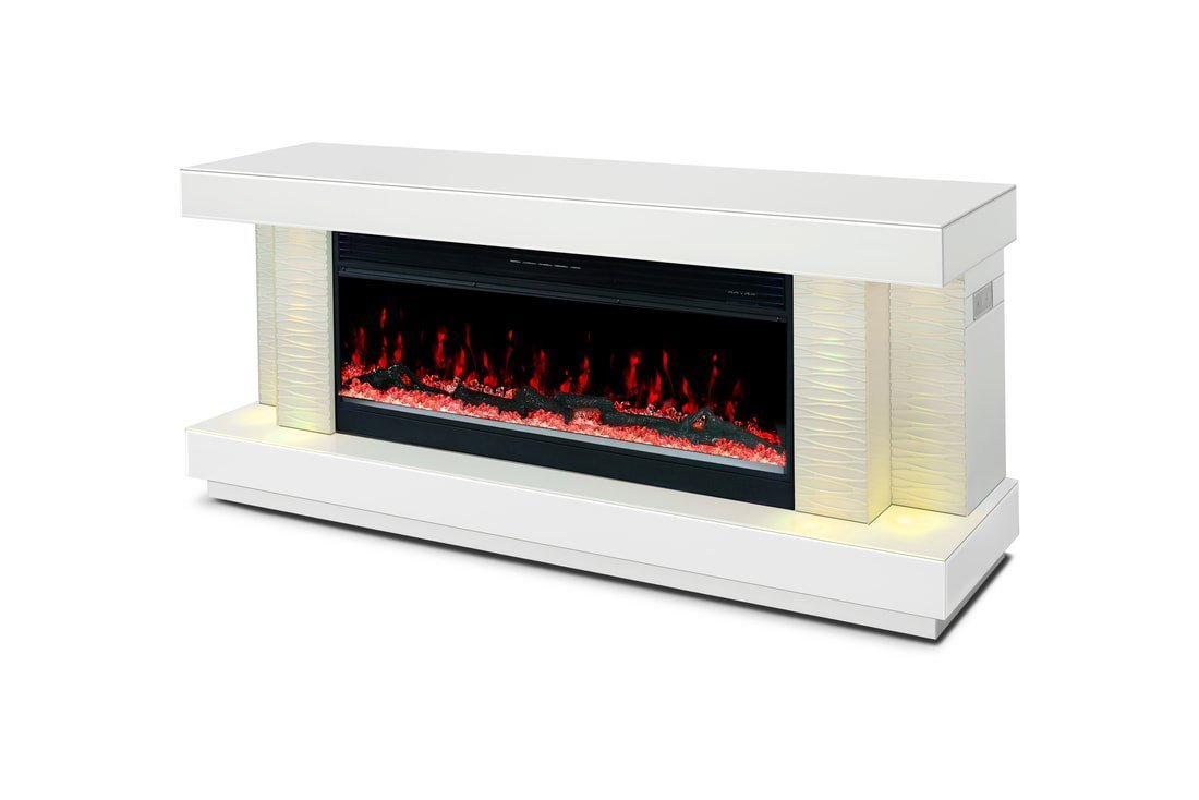 a91-3_orig.jpeg A91 TV STAND W/FIREPLACE (WHITE)
