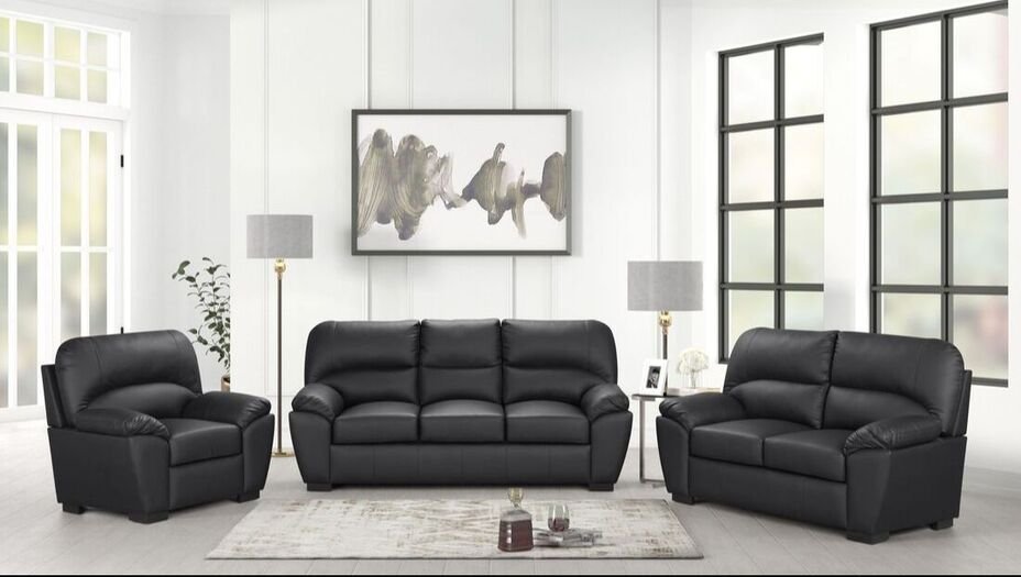 Tiffany Black - 2PC or 3PC Living Room Set