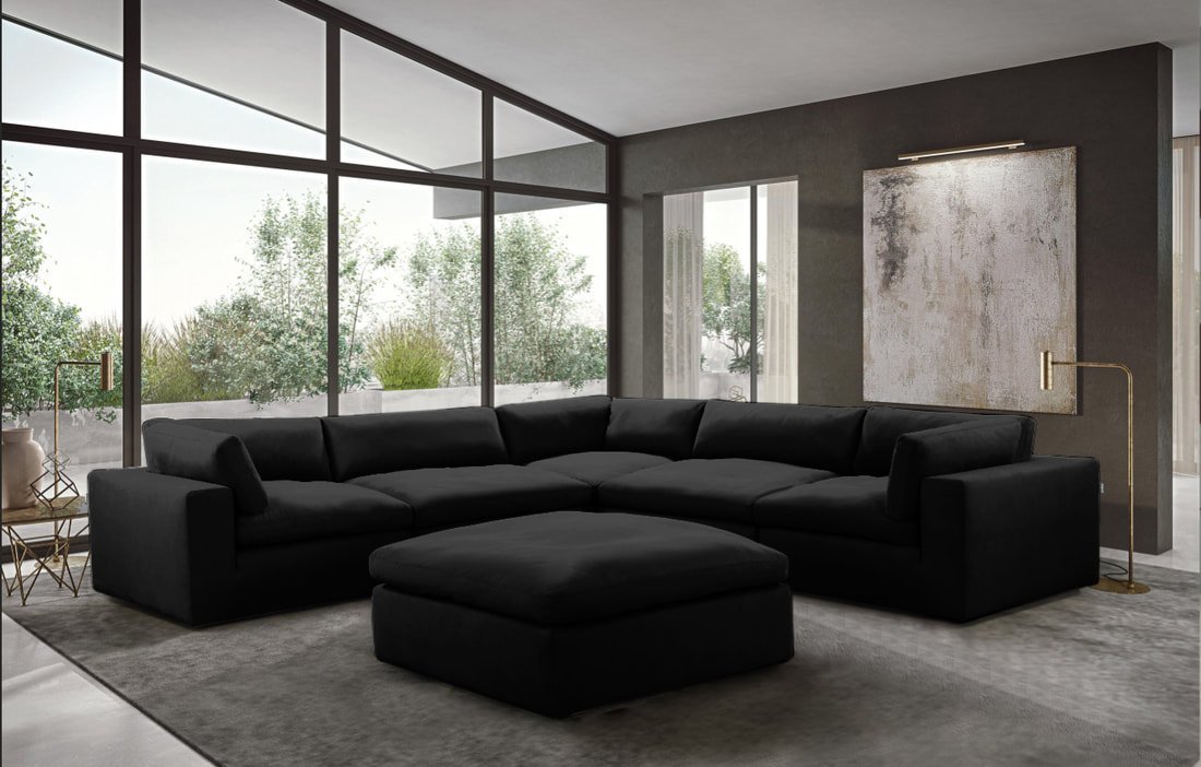 xlcloud-black-background_orig-1.jpg XL CLOUD BLACK Sectional + Ottoman Set